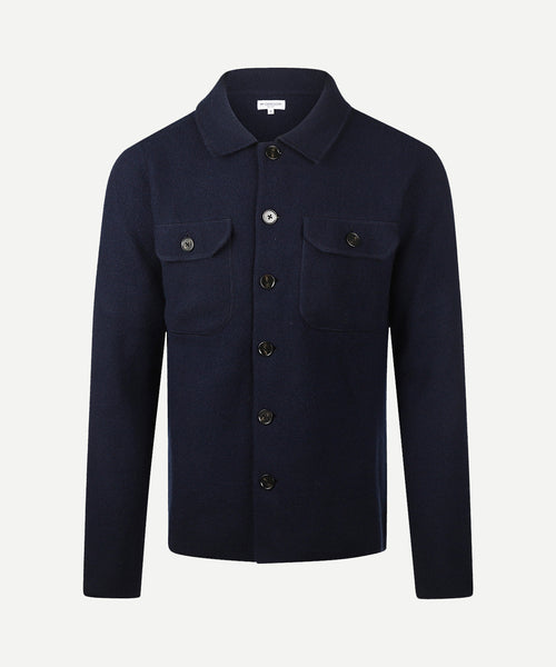 Knoopvest Wolmix | Navy