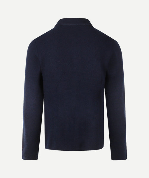 Knoopvest Wolmix | Navy