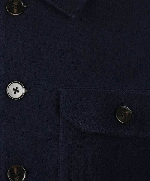 Knoopvest Wolmix | Navy
