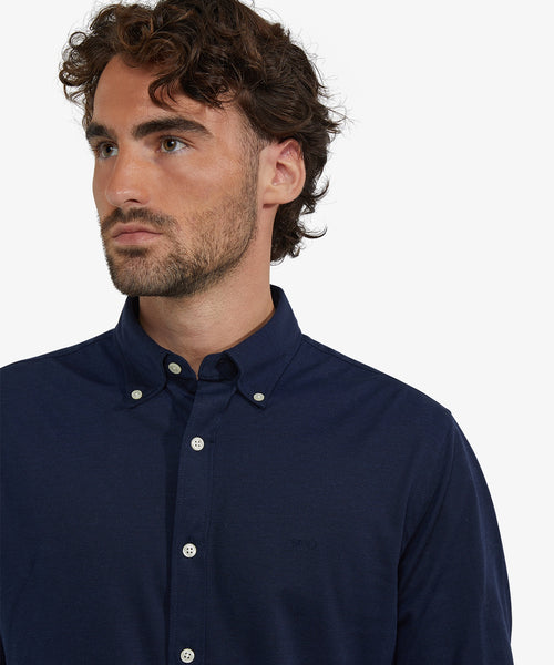 Overhemd Stretch Piqué | Navy
