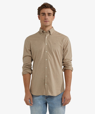 Overhemd Stretch Piqué | Sand