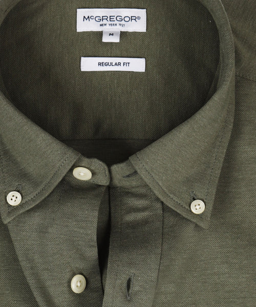 Overhemd Stretch Piqué | Winter Sage