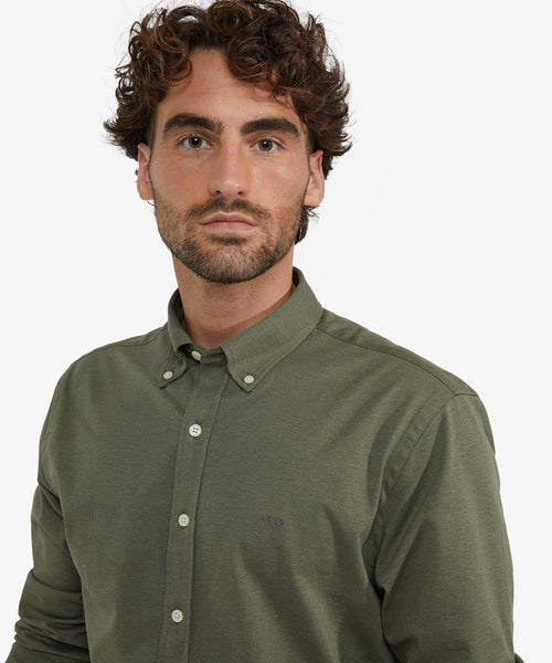 Overhemd Stretch Piqué | Winter Sage
