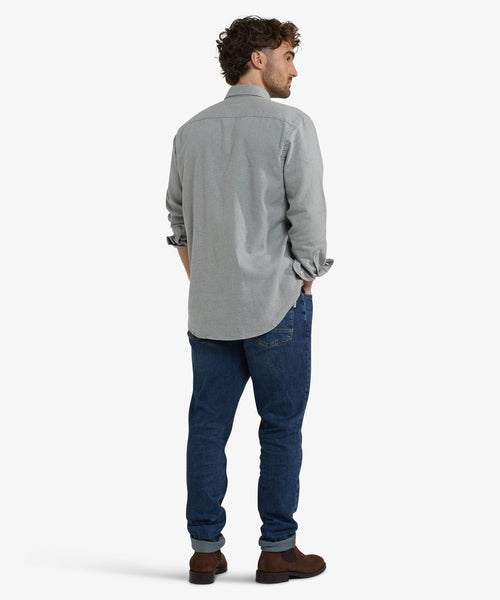 Overhemd Flanel Melange Oxford | Medium Grey Melange