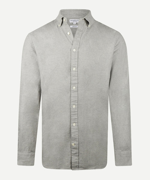 Overhemd Flanel Melange Oxford | Medium Grey Melange