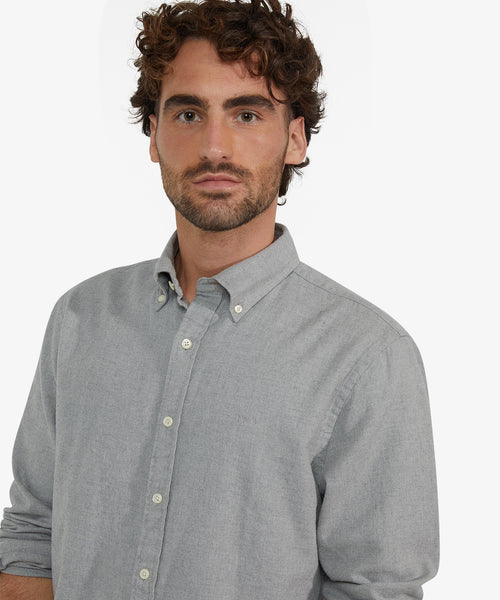 Overhemd Flanel Melange Oxford | Medium Grey Melange
