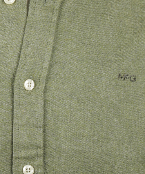 Overhemd Flanel Melange Oxford | Winter Sage