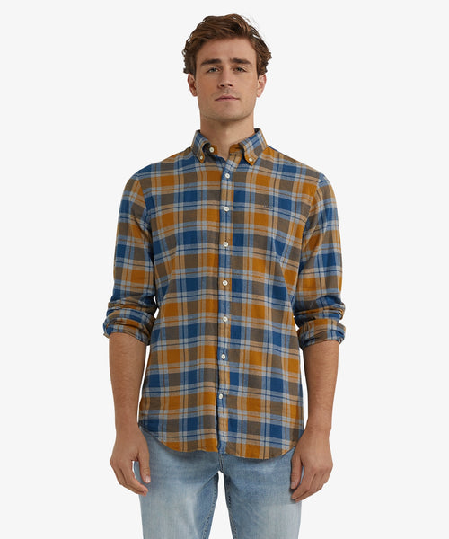 Flannel Shirt Check | Camel