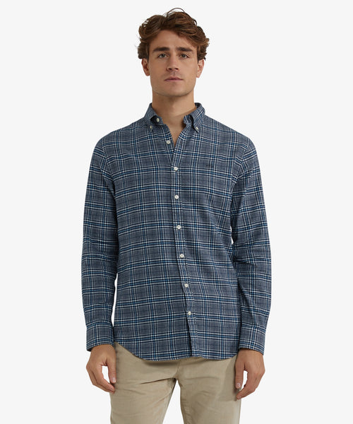 Shirt Flannel Twill Check | Navy