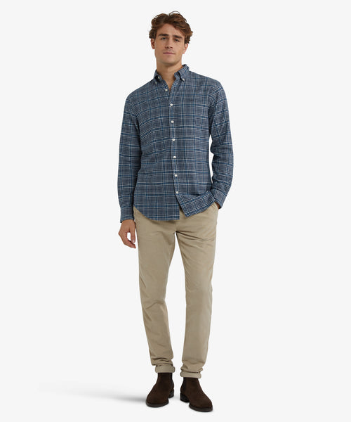 Shirt Flannel Twill Check | Navy