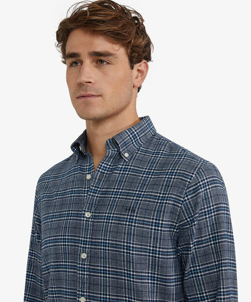 Shirt Flannel Twill Check | Navy