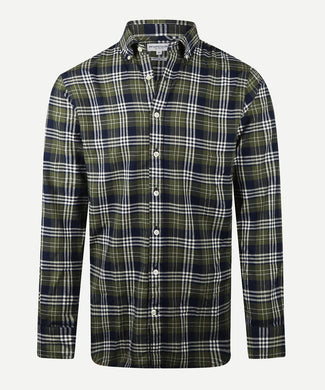 Flannel Shirt Multi Check | Moss Green