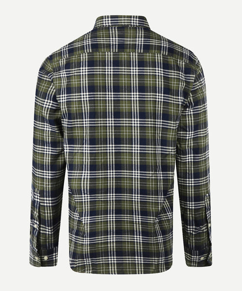 Flannel Shirt Multi Check | Moss Green