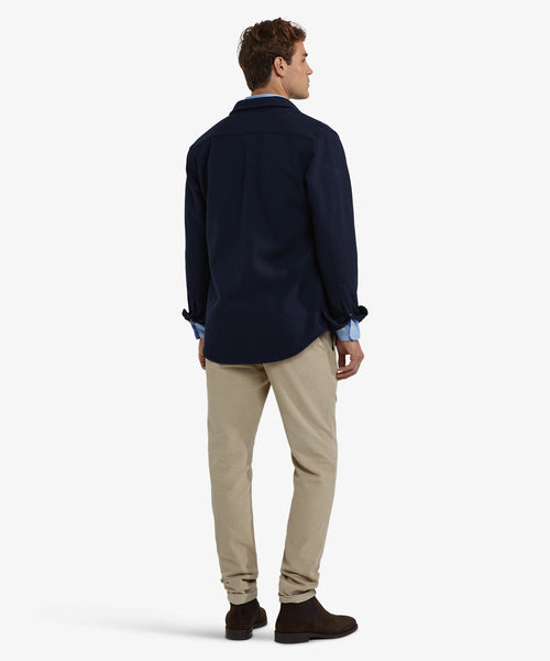 Overshirt Wool Look | Navy