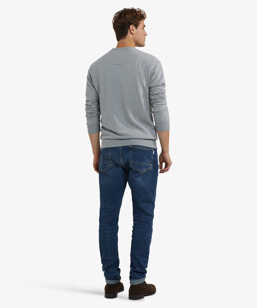 Sweatshirt Graphic Ronde Hals | Medium Grey Melange