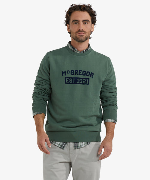 Sweatshirt Graphic Ronde Hals | Winter Sage