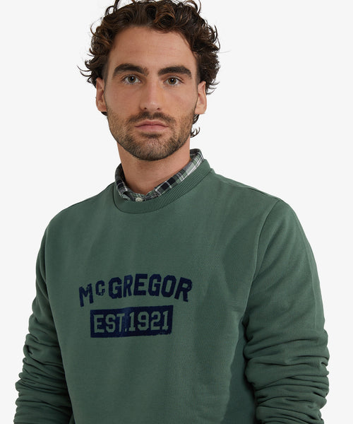Sweatshirt Graphic Ronde Hals | Winter Sage