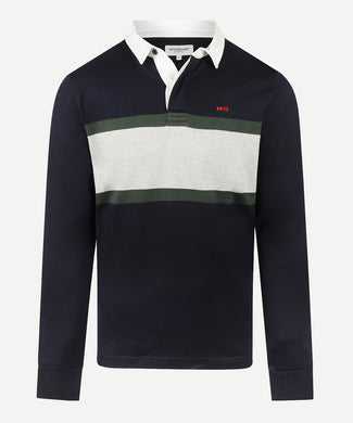 Colourblock Rugby Shirt | Navy