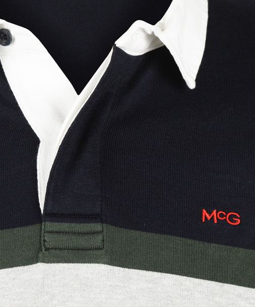Colourblock Rugbyshirt | Navy