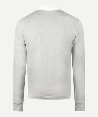 Colourblock Rugby Shirt | Medium Gray Melange