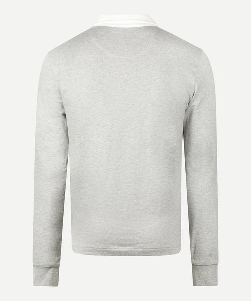 Colourblock Rugbyshirt | Medium Grey Melange