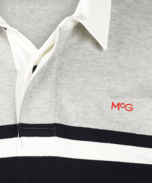 Colourblock Rugbyshirt | Medium Grey Melange