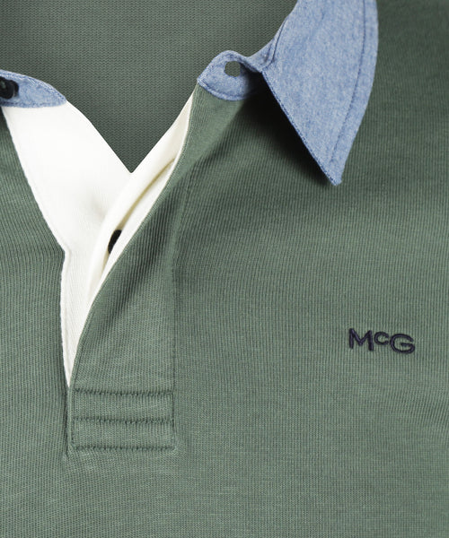 Classic Cotton Rugby Shirt | Winter Sage