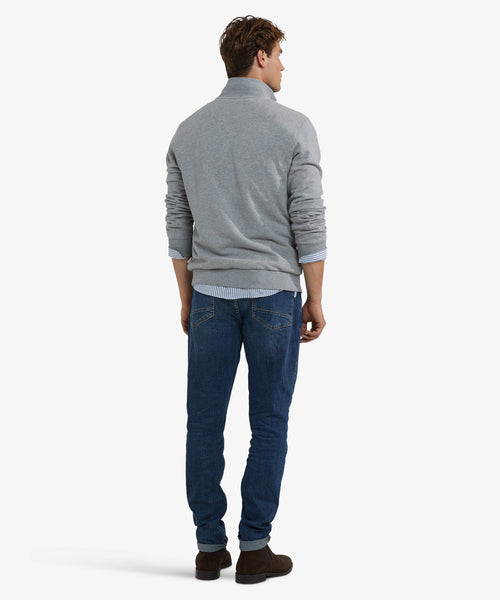 Sweatshirt Half-Zip | Medium Grey Melange