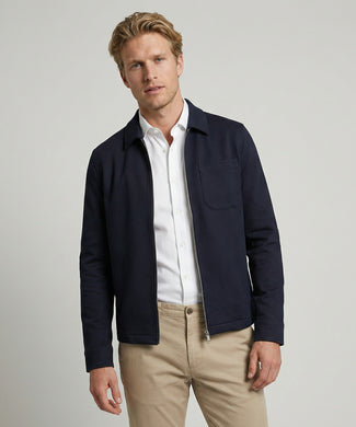 Piqué Jacket | Navy