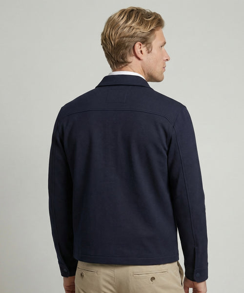 Piqué Jacket | Navy