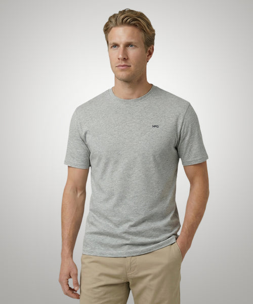 Essential MCG Embr T-Shirt | Medium Grey Melange
