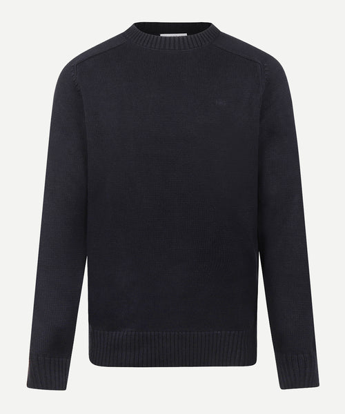 Cotton Crew Neck Sweater | Navy