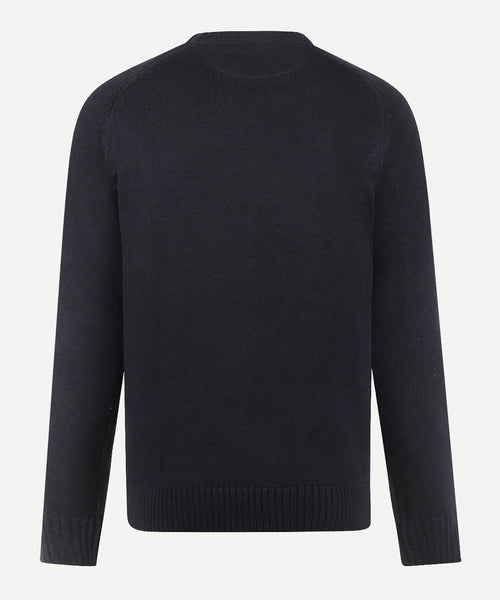 Cotton Crew Neck Sweater | Navy