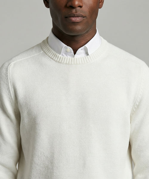 Cotton Crew Neck Sweater | Off White
