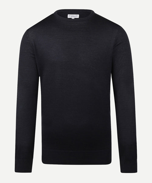 Trui Extra Fine Merino Ronde Hals | Navy