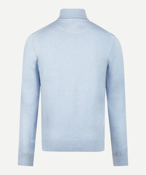 Half-Zip Sweater Cotton Cashmere | Light Blue