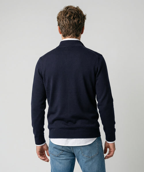 Ritsvest Katoen Cashmere | Navy