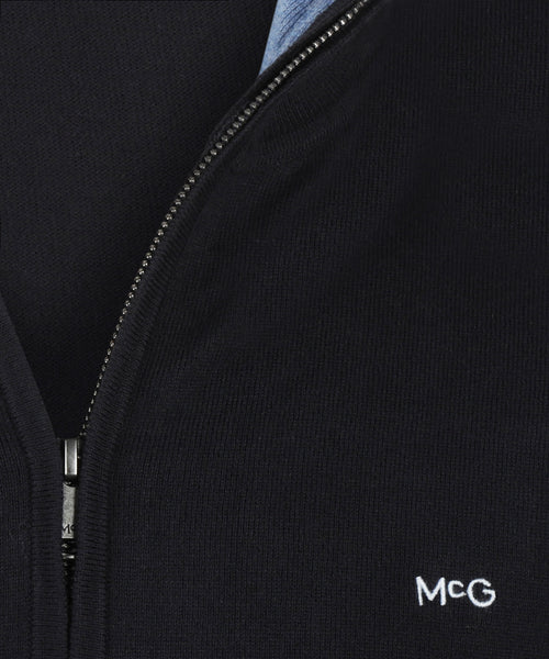 Zip cardigan Cotton Cashmere | Navy