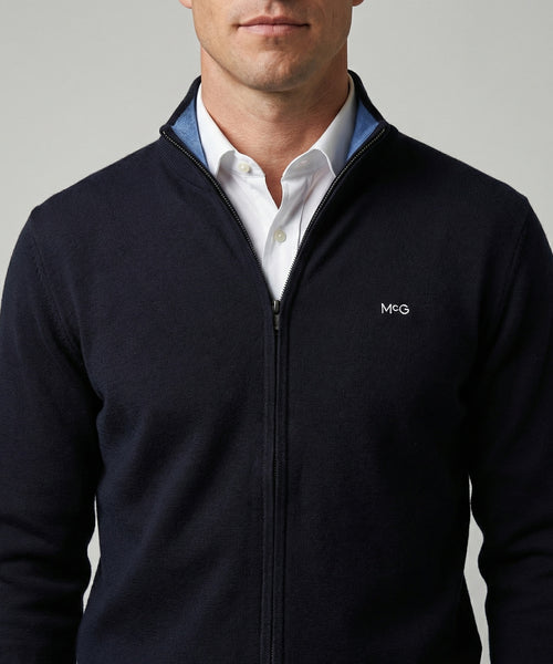 Ritsvest Katoen Cashmere | Navy