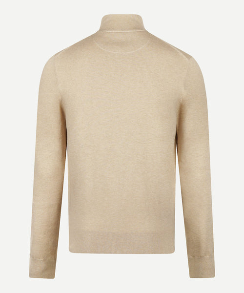 Zipped Cardigan Cotton Cashmere | Sand