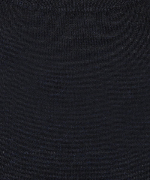 T-shirt Extra Fine Merino Ronde Hals | Navy