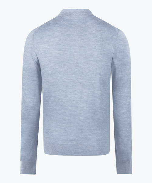 Polo Sweater Merino Wool | Light Blue