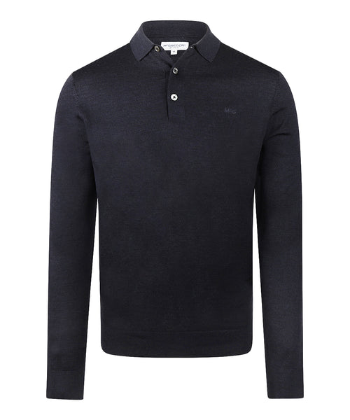 Polo Sweater Merino Wool | Navy