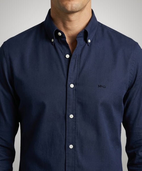 Overhemd Stretch Piqué | Navy