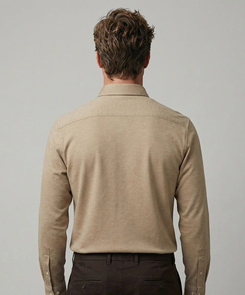 Overhemd Stretch Piqué | Sand