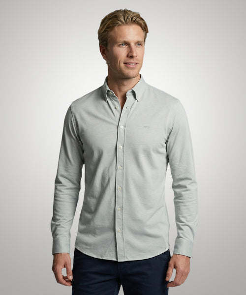 Overhemd Stretch Piqué | Light Olive