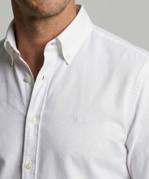 Stretch Piqué Shirt | White
