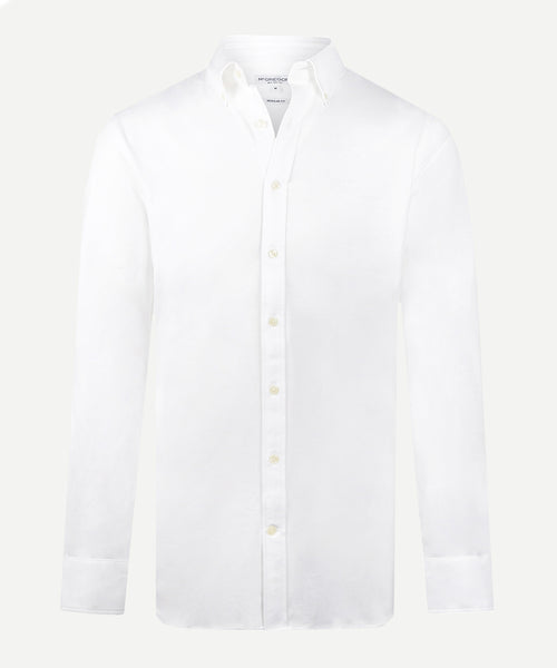 Stretch Piqué Shirt | White