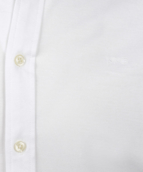 Stretch Piqué Shirt | White