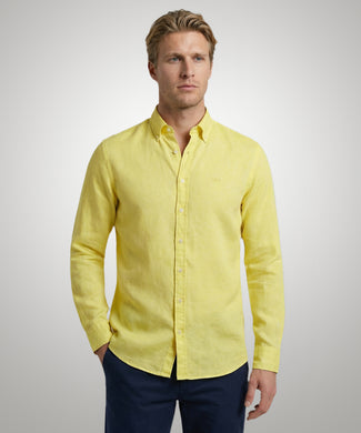 Overhemd Katoen Linnen | Light Yellow